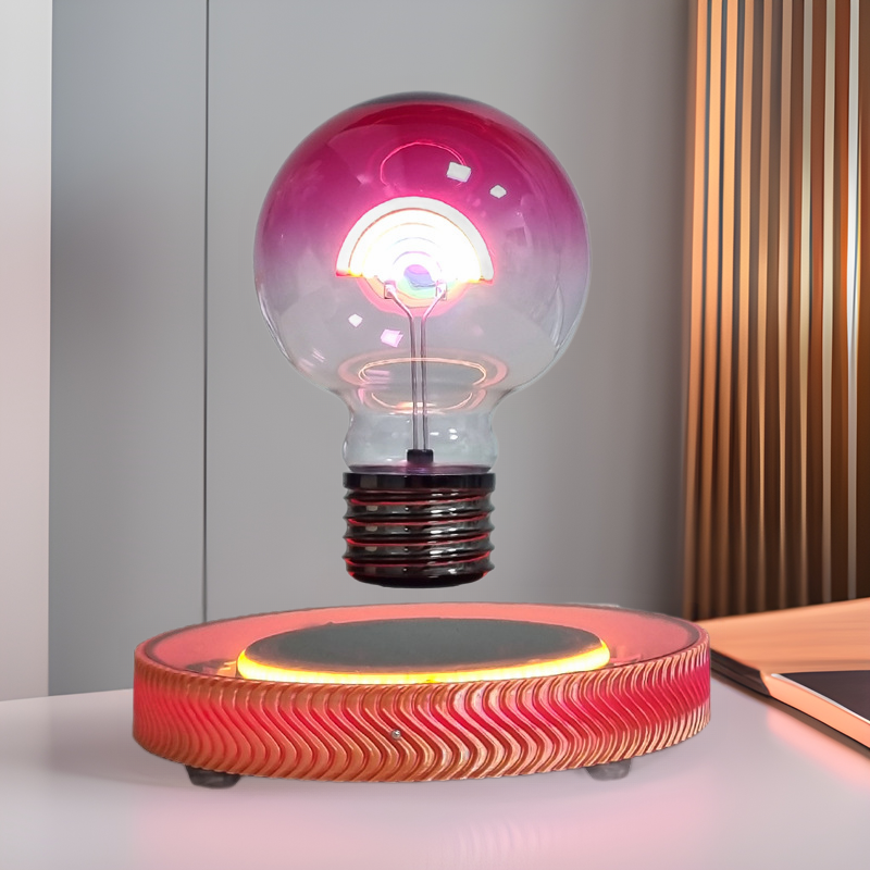 New products listed black technology magnetic levitation rainbow bulb desktop ornaments creative atmosphere night light wholesale cross-border