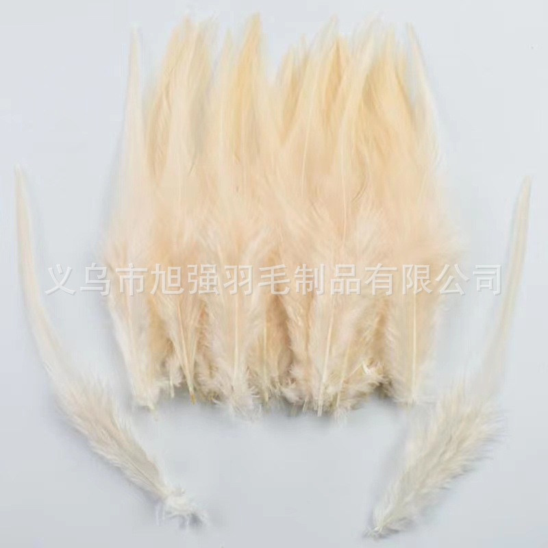 Picture of Feather wholesale sharp feather color chicken feather big white tip diy dream catcher handmade crafts earrings clothing accessories