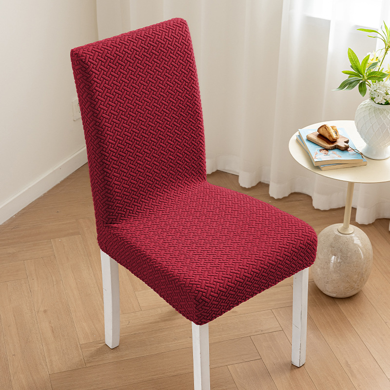 Picture of Cross-border jacquard fleece thickened conjoined elastic hotel restaurant chair cover anti-fouling stool cover chair cover