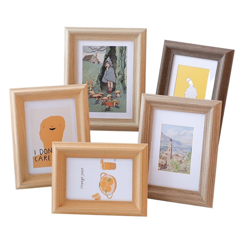Picture of Photo frame table simple creative photo wall photo frame 6 inch 10 inch printing logo solid wood photo album Frame