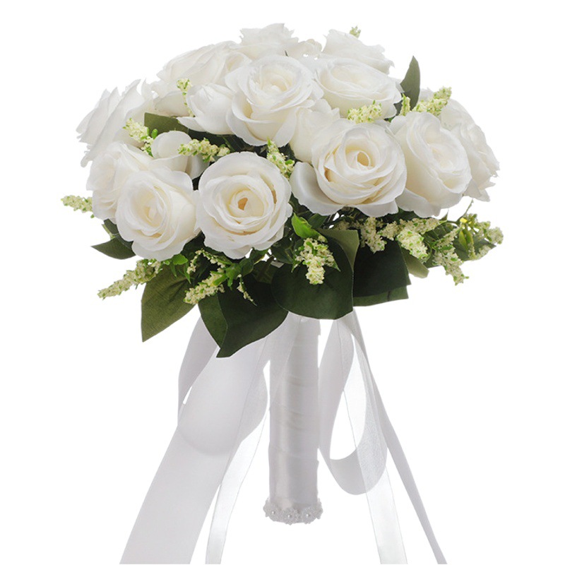 Cross-Border Hot-Selling Wedding Bouquet, Simulated Rose Photo Studio, Bridal Photography Props, Western-Style Forest-Style Hand-Held Bouquet