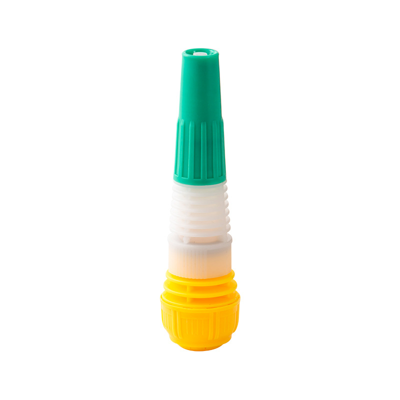 Picture of Adjustable direct injection car wash plastic water gun Yellow 4 points 6 points 1 inch adjustable water gun pagoda tail adjusting gun