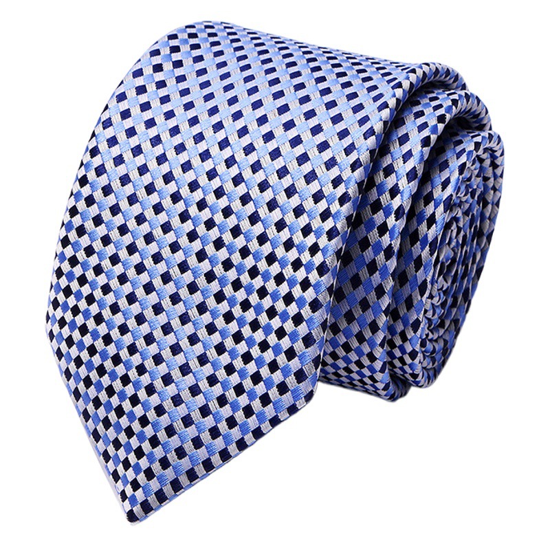 Picture of Tie spot tie polyester silk tie manufacturer 8cm business men's formal wear wedding studio tie