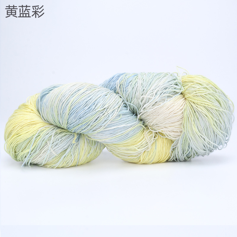 Picture of Cross-border hot-selling segment dyed Tencel flax thread handmade diy color halo fashion yarn wool group wholesale