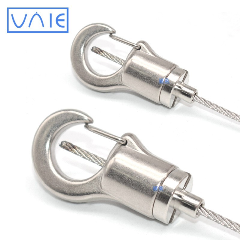 Lighting Accessories Wire Rope Locking Hook Adjusting Buckle Hanging Code Hanging Hook Zinc Alloy Nickel Plated Chandelier Accessories Sarman Hook