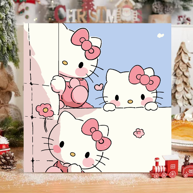 Picture of The child prodigy of Naohai diy digital oil painting manual coloring animation Ao C Naozha oil painting decorative painting