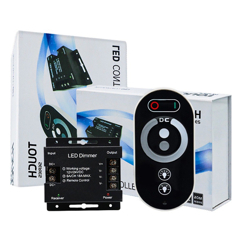 Wireless radio frequency touch controller dual color temperature CCT light with controller color box single channel dual channel rgb controller