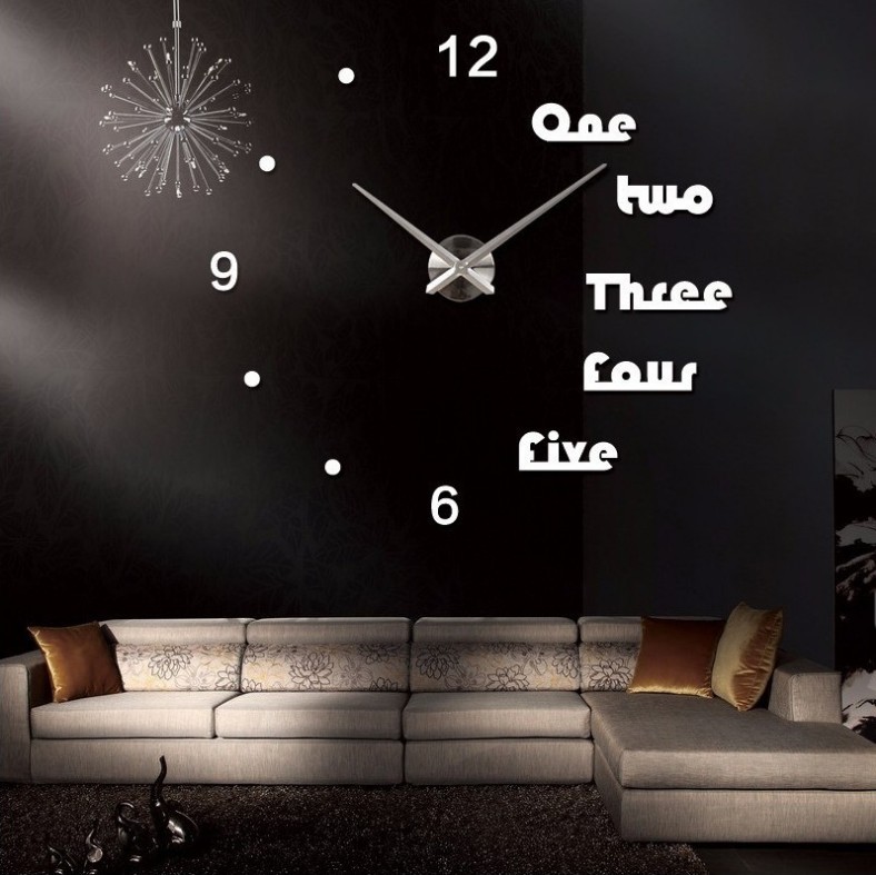 Factory wholesale super large 1 m creative DIY wall clock living room art 3D wall clock fashion classic clock acrylic