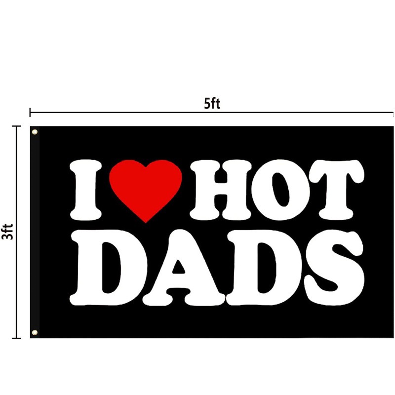 Cross-border source I Love Dads Flag I Love moms Flag