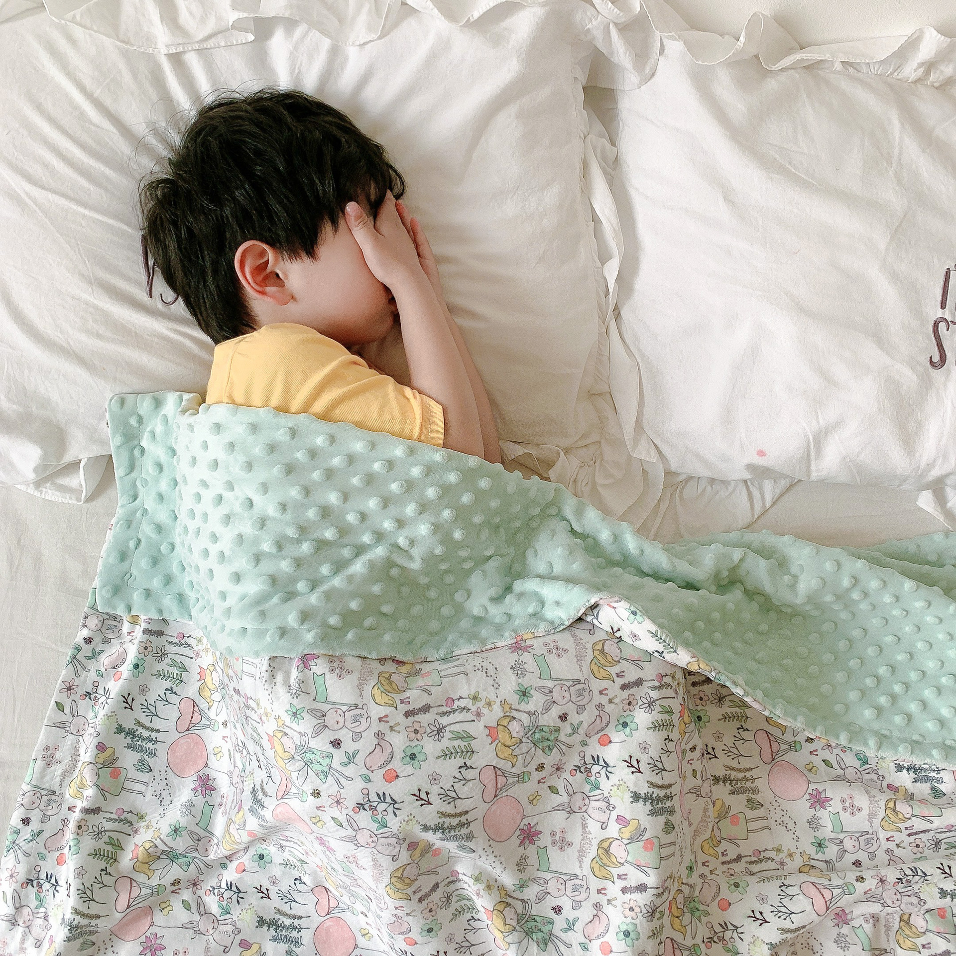 Picture of Beanie Blanket, Suitable for All Seasons, Soothing Children's Blanket, Baby Newborn Touch Blanket, Japanese-Style Children's Blanket