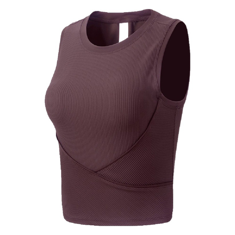 Cross-border Fitness Sleeveless Sports Vest Navel Tight Quick-drying Top Sexy Outer Wear Yoga Short-sleeved Running T-shirt