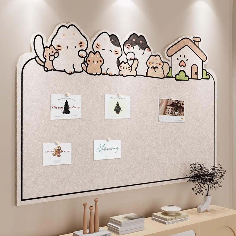 Picture of Photo wall felt wall stickers felt board display wall creative photo album wall wall decoration cork wall board honor wall photo