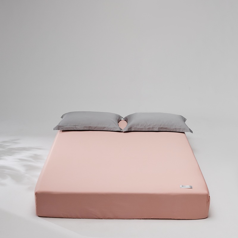 Picture of High-End 100% Long-Staple Cotton Fitted Sheet Single Piece Satin Solid Color Pure Cotton Bed Sheet Mattress Protector Mattress Cover