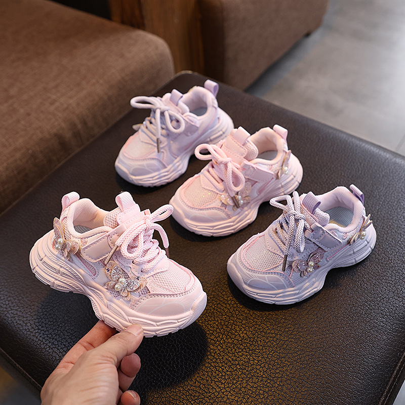 2025 generation hair spring and autumn children's shoes wholesale boys sneaker leather girls breathable casual shoes tide children