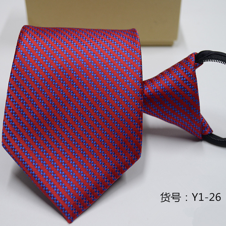 Picture of Men's Easy-To-Pull Casual Zipper Tie New Korean Style Professional Formal Wear Convenient Lazy Tie Ready for Sale