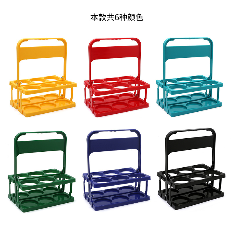 Picture of Foldable Plastic Beer Basket Beverage Beer Holder Sport Kettle Portable Holder Beer Rack