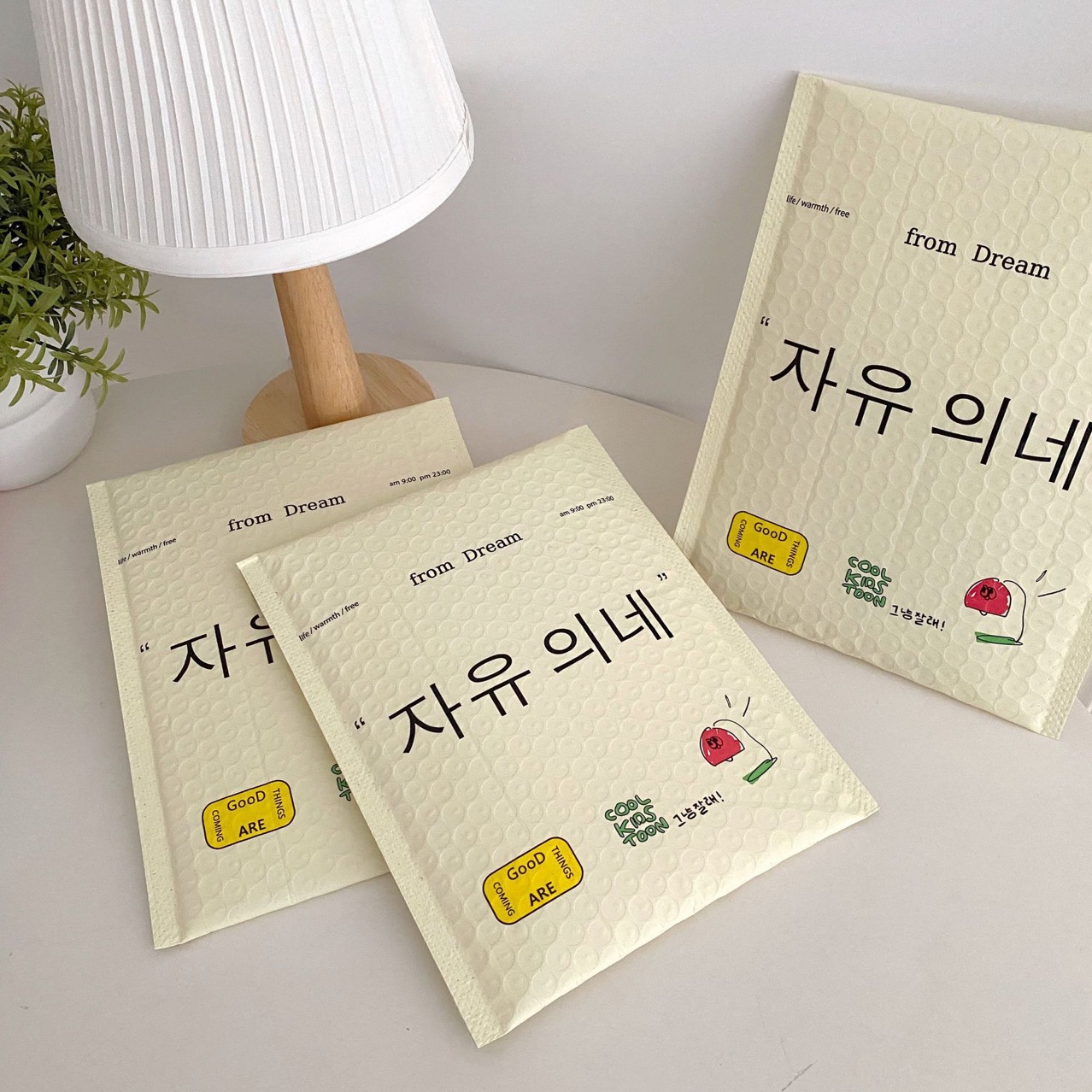 High-looking ins style cartoon personalized Korean bubble envelope bag packaging logistics clothing packaging shockproof Bubble Bag