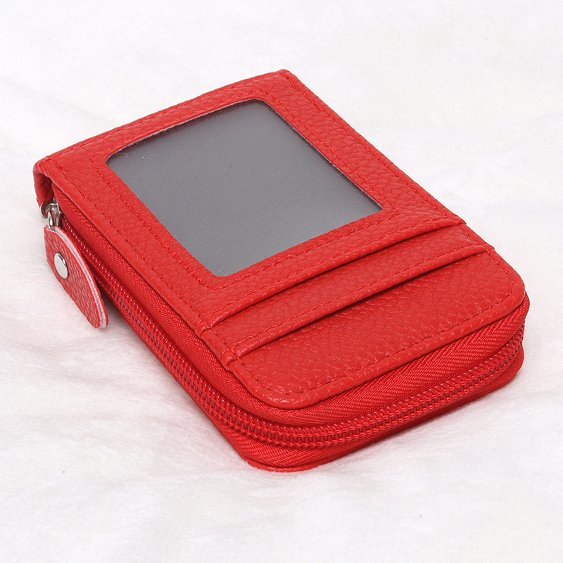Picture of Cross-Border Organ Multifunctional Card Holder Foreign Trade New Hot Product Multi-Color Anti-Theft Zipper Vertical Short Wallet