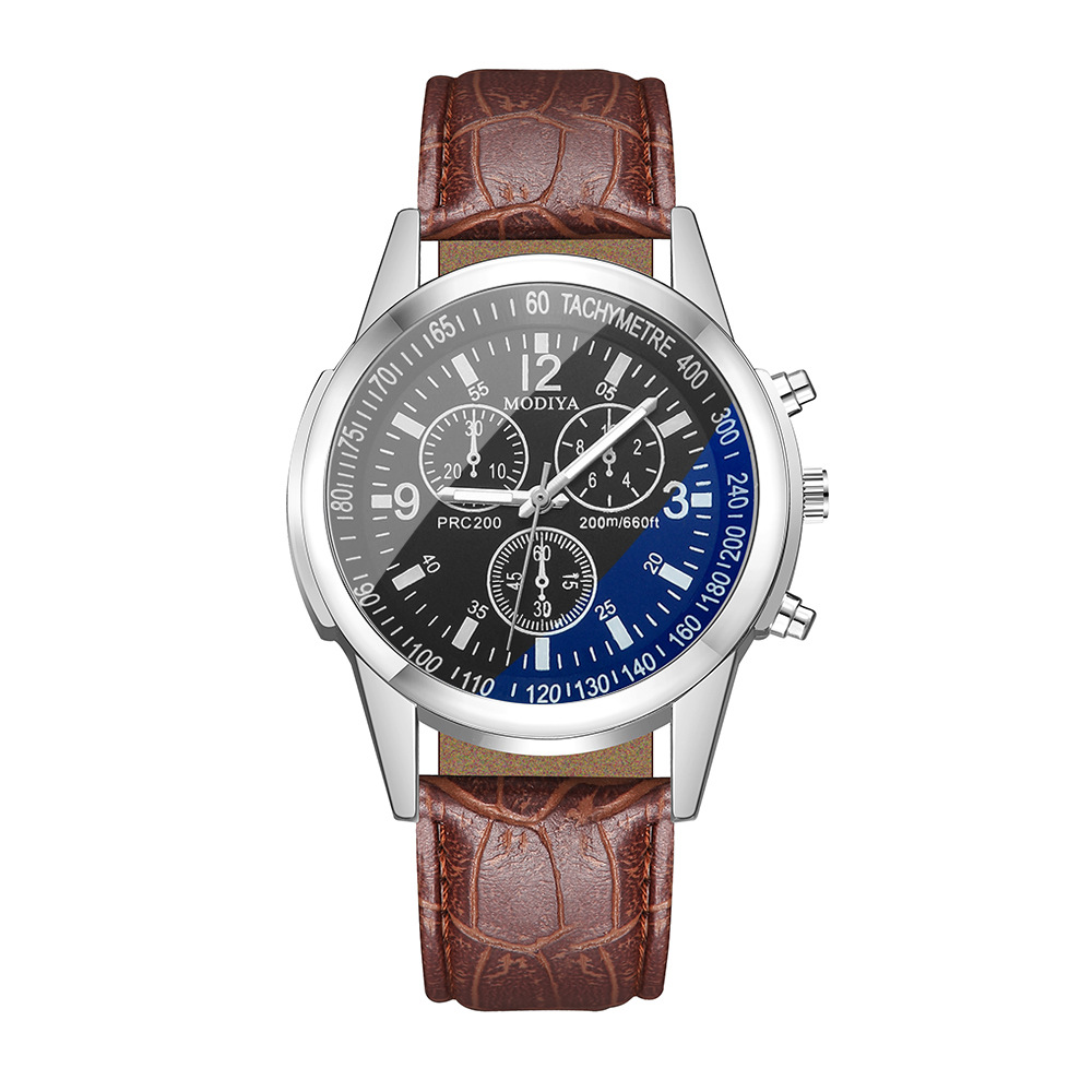 Cross-border hot blue glass belt men's watches fashion gifts quartz watches men's manufacturers wholesale