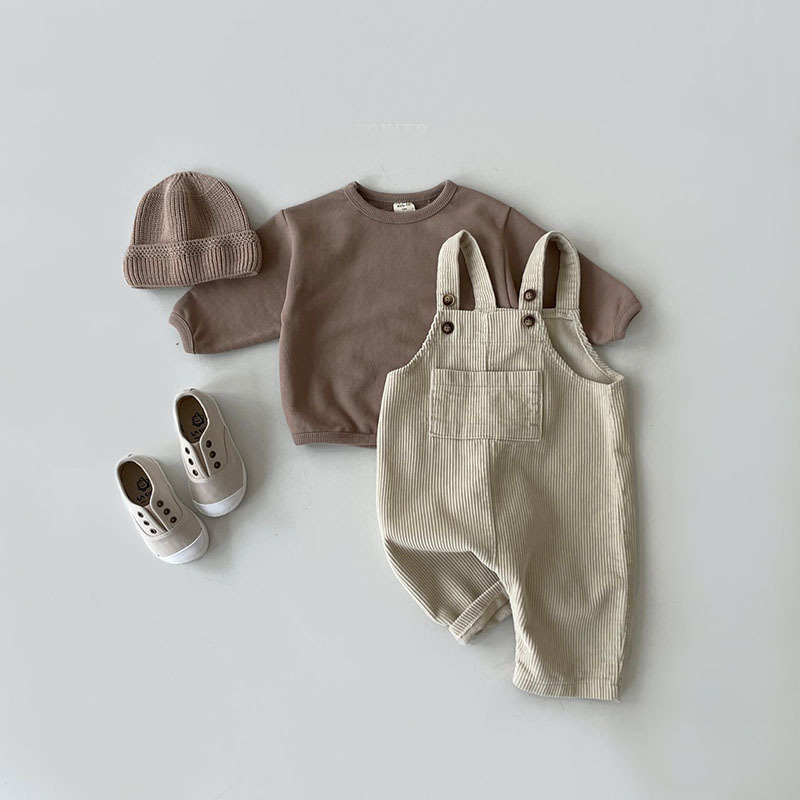 Picture of Children's Wear Infant and Toddler Korean-style Ins Spring and Autumn Unisex Infant and Toddler Multi-color Corduroy Korean-style Casual Strap Pants