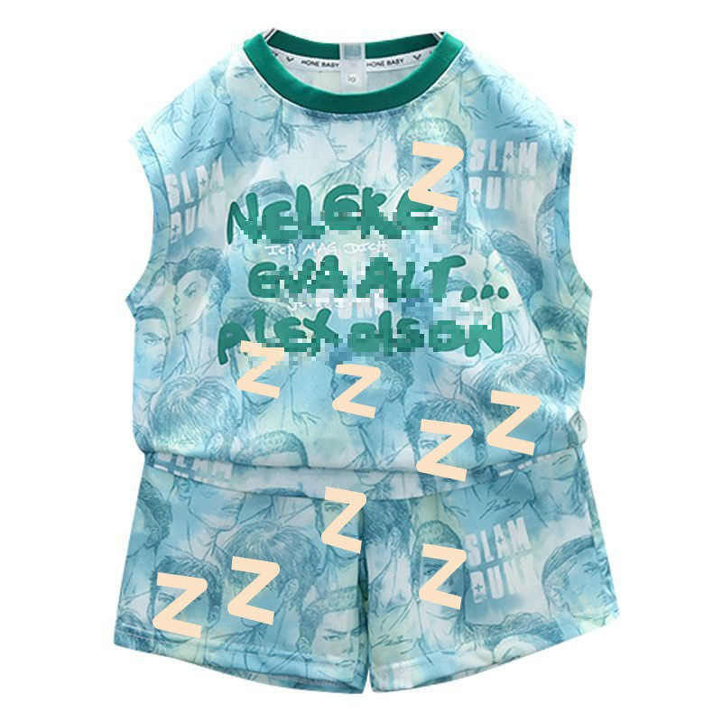 Picture of Boys' Vest suit 2024 New Arrival Duffy Handsome Baby Summer Sleeveless Clothes Trendy Children's Thin Summer Two-Piece Set