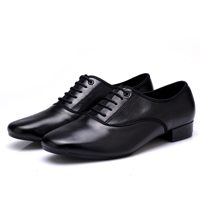 Picture of Dance leather men's modern dance shoes men's dance shoes square dance shoes adult real soft bottom National Standard dance Latin dance