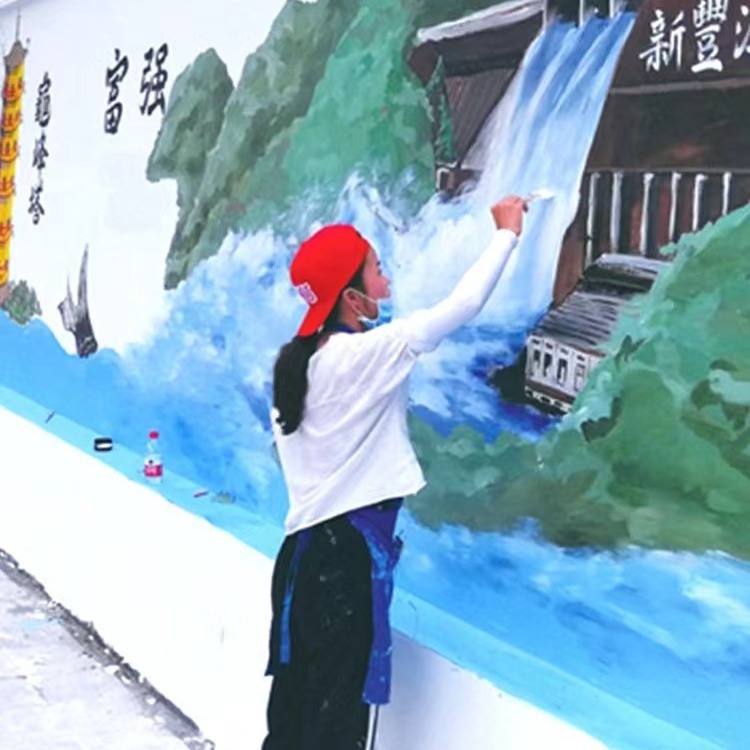 Montelisa Large Barrel Acrylic Paint Wall Painting Special Paint Waterproof Sun Protection Non-Fading Painting Paint Painting