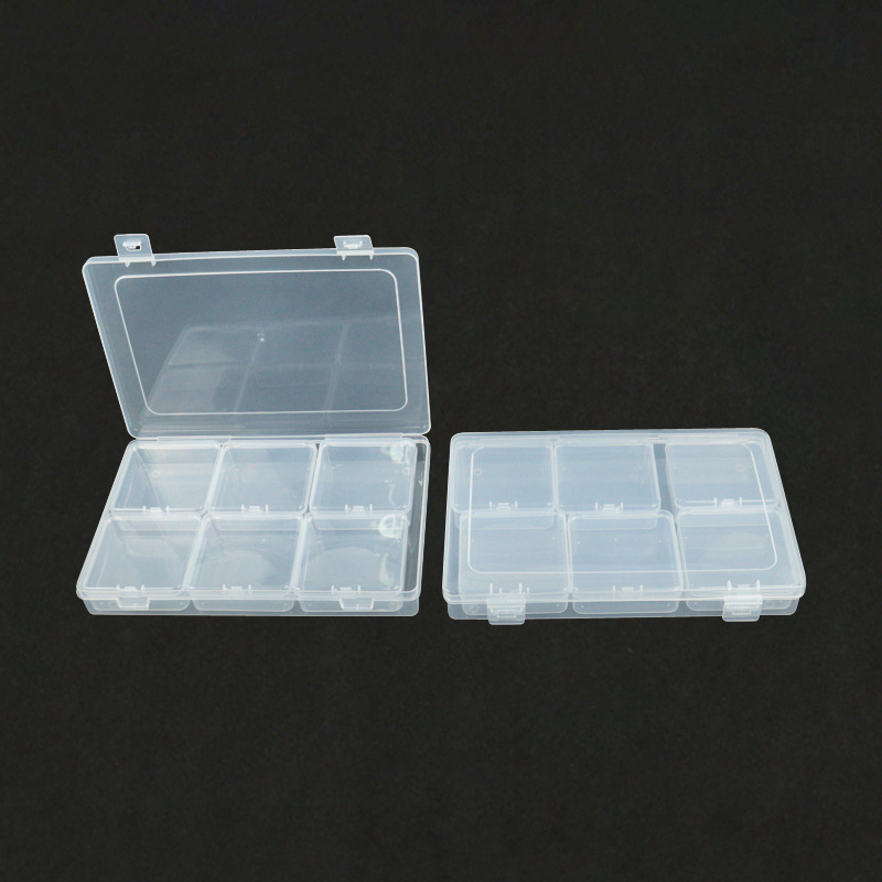 Transparent Storage Box with Large Capacity, Flip-Top Compartments, Storage and Organization Box, Desktop Plastic Multi-Functional Dust-Proof Packaging Box