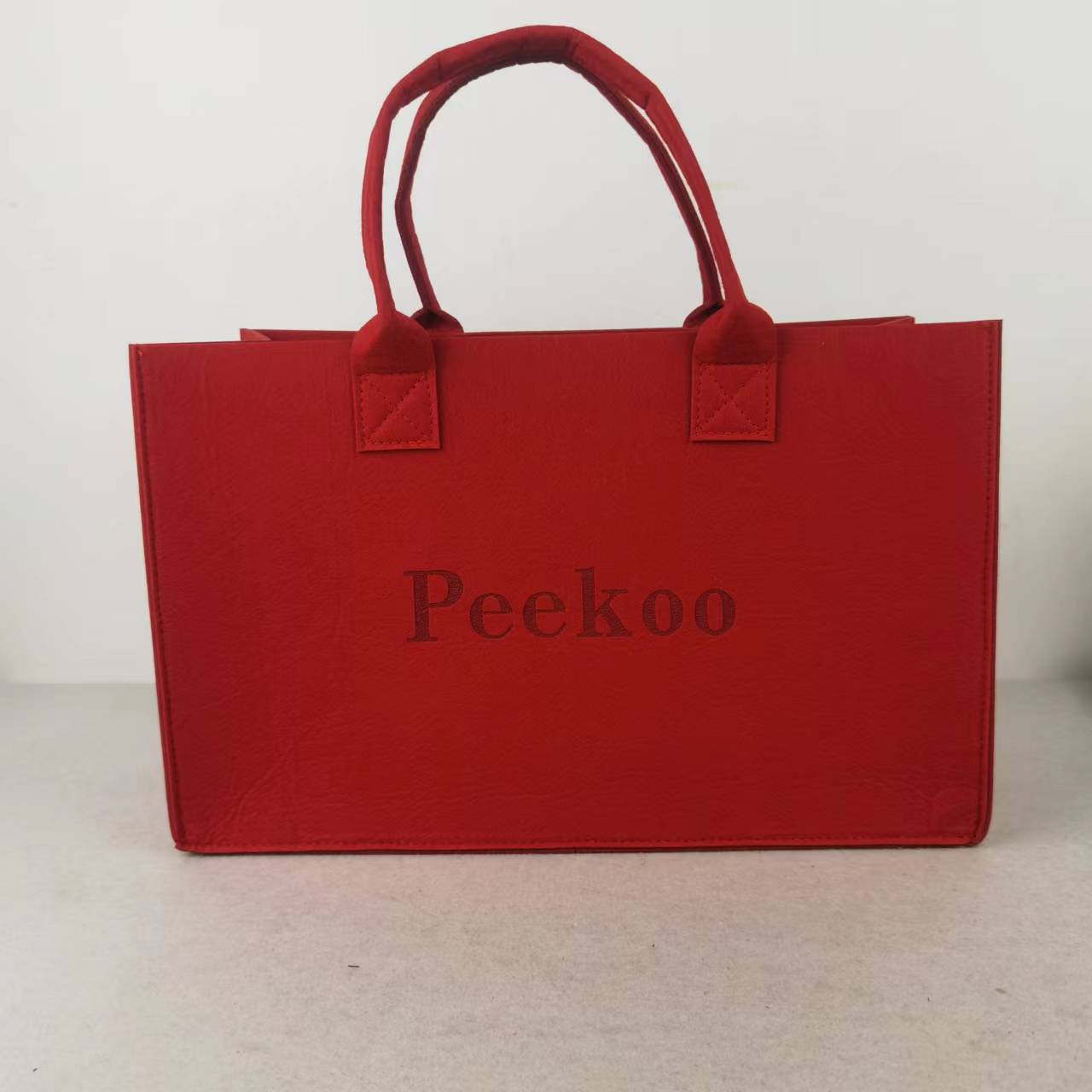 Picture of Custom Felt Bag Letter Felt Tote Bag Handbag Accompanying Gift Solid Color Simple Bag Storage Spot Wholesale