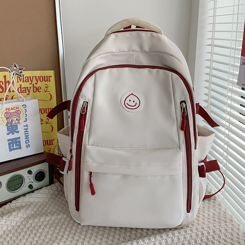 Picture of Schoolbags for Children, Primary School Students, Girls, Color-Blocked Backpacks, High School Students, Junior High School Students, Customized High-Quality Wholesale Backpacks