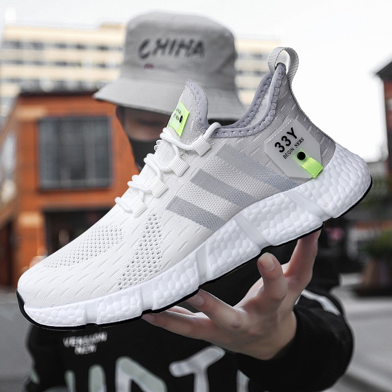 Picture of Poop foot feeling export European and American Foreign trade cut label high-end men's shoes real popcorn bottom Men's sports casual running shoes