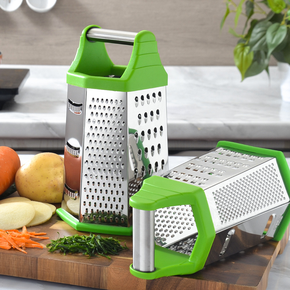 Picture of Wholesale stainless steel grater daily kitchenware six-sided planer potato radish cheese grater multifunctional vegetable cutter