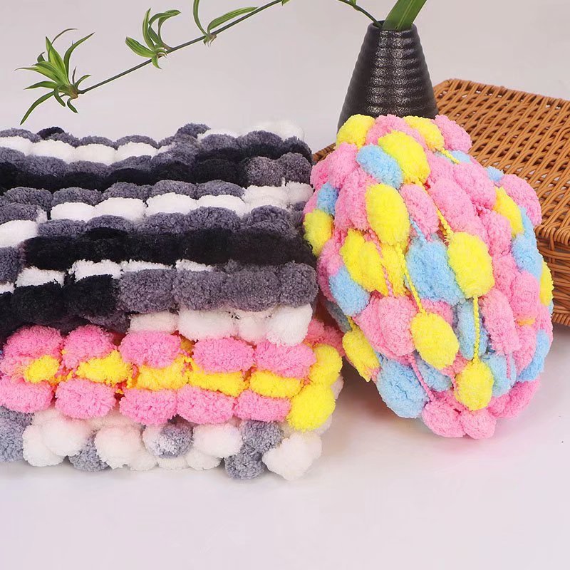 Picture of Ball ball ball ball pearl line Sangzi line 130g handmade DIY sofa cushion floor mat thick ball ball line wholesale