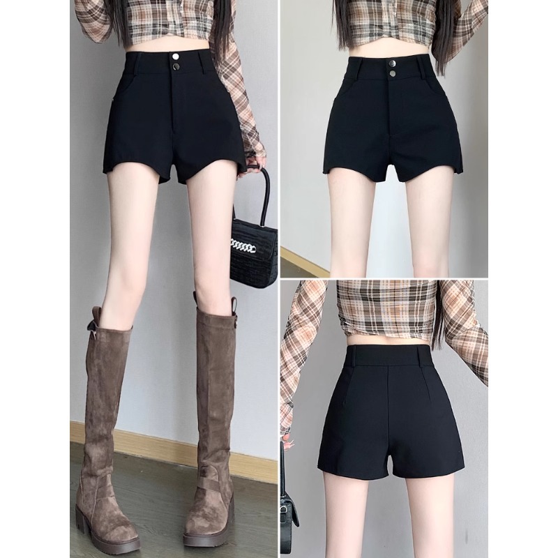 GAITTC black style suit shorts women's new spring casual pants high waist slimming wide leg pants pants leggings