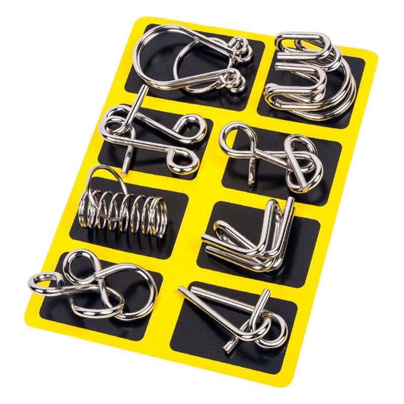 Nine-chain unlock ring intelligence buckle full set of educational toys Luban lock Kong Ming lock full set of children's toy set Wholesale