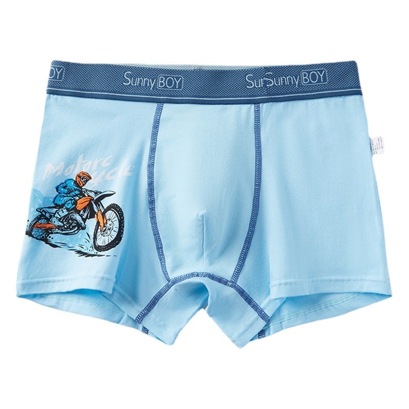 Teenagers four-corner men's combed cotton breathable underwear boys boxers comfortable breathable underwear high school students