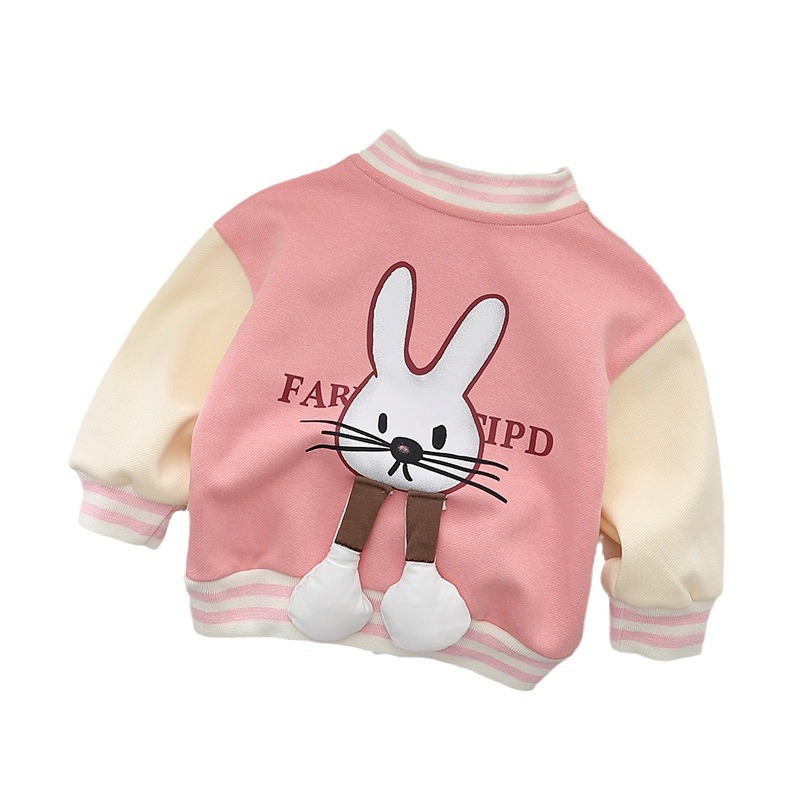 Picture of Girls' Autumn Long Sleeve Coat Trendy New Arrival Baby Boys' Stylish Fashionable Three-Dimensional Rabbit Head Cardigan Long Sleeve Coat