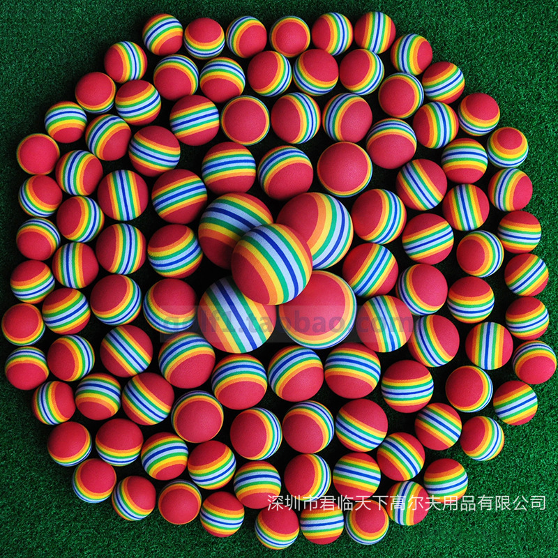 New golf ball colorful rainbow ball indoor practice ball cat ball EVA foam ball toy ball 133.33cm inch