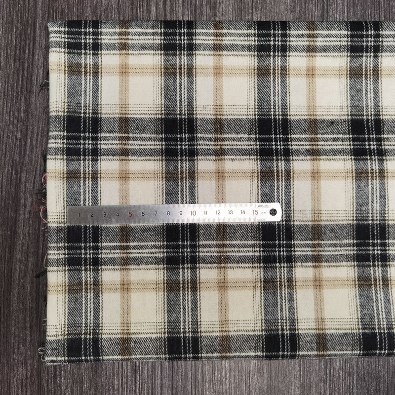 Picture of Spot twill sanding cotton plaid children's shirt plaid fabric 21 yarn-dyed flannel decorative fabric
