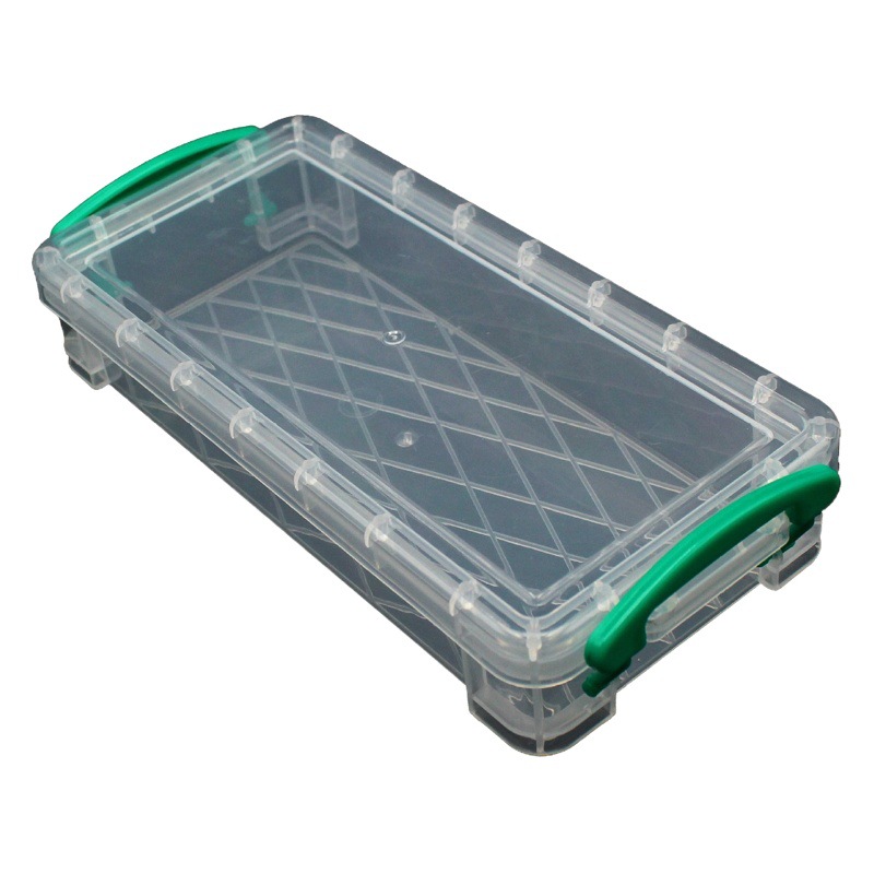 Multifunctional sketch pencil case thickened transparent binaural buckle tool box storage box 680 plastic art stationery box