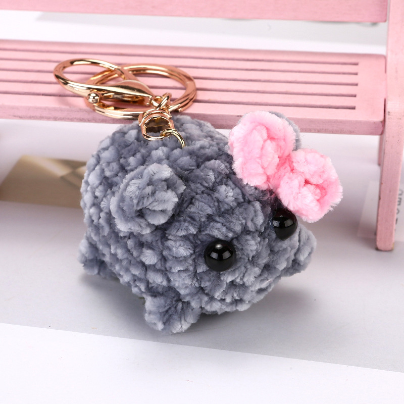 Picture of Lots of in stock Knitted Sad Music Hamster Keychain Pendant Squeaky Hamster Sound Hamster Keychain