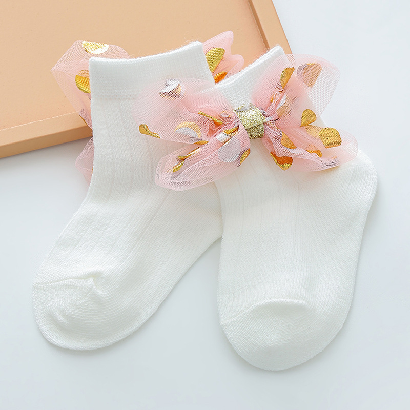 Picture of 23 new baby girl socks Western style girls lace socks lace baby Princess socks bow children dance socks