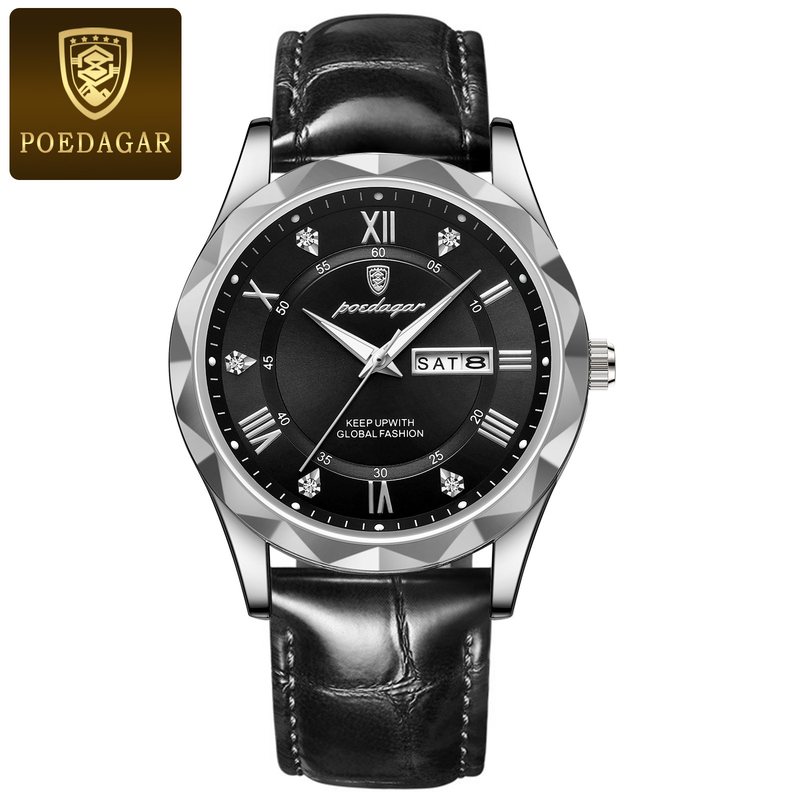 Picture of Swiss brand waterproof luminous new men's watch belt quartz watch live foreign trade explosions a generation of hair