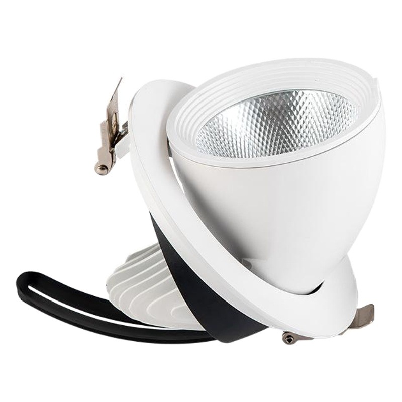 4500K Elephant Trunk Lamp Adjustable Ceiling Light 360-Degree Rotating Telescopic Wedding Dress Shop Embedded 30W Clothing Store Spotlight