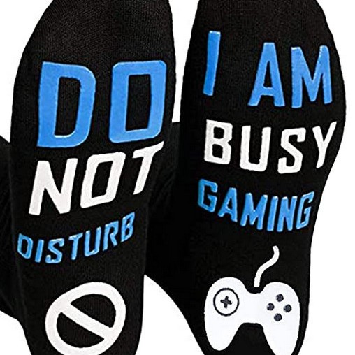 Two-color dispensing socks game machine long socks DO NOT DISTURB I AM BUSY GAMING