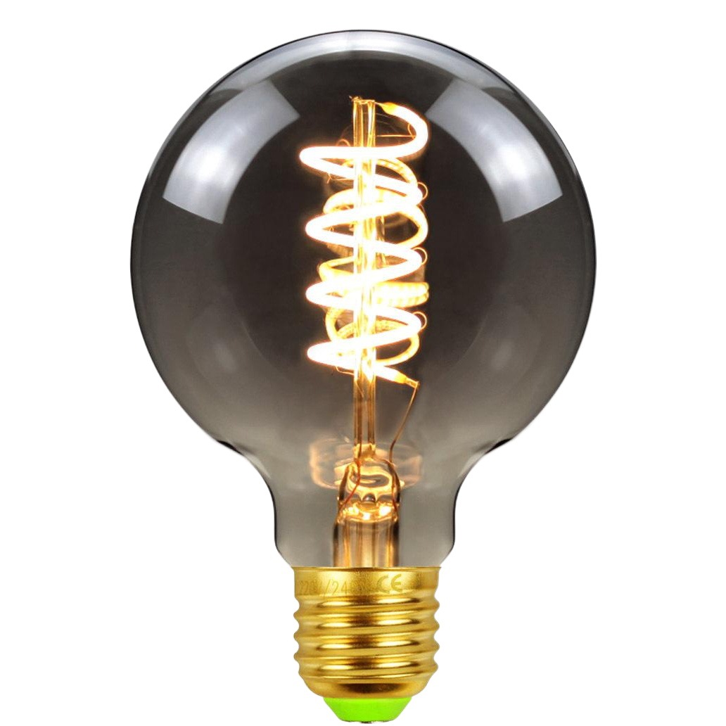 Edison Light Bulb Led Lamp Electroplated Smoke Gray Lamp E27 Lighting St64G80G95 Lamp Dimmable Bulb