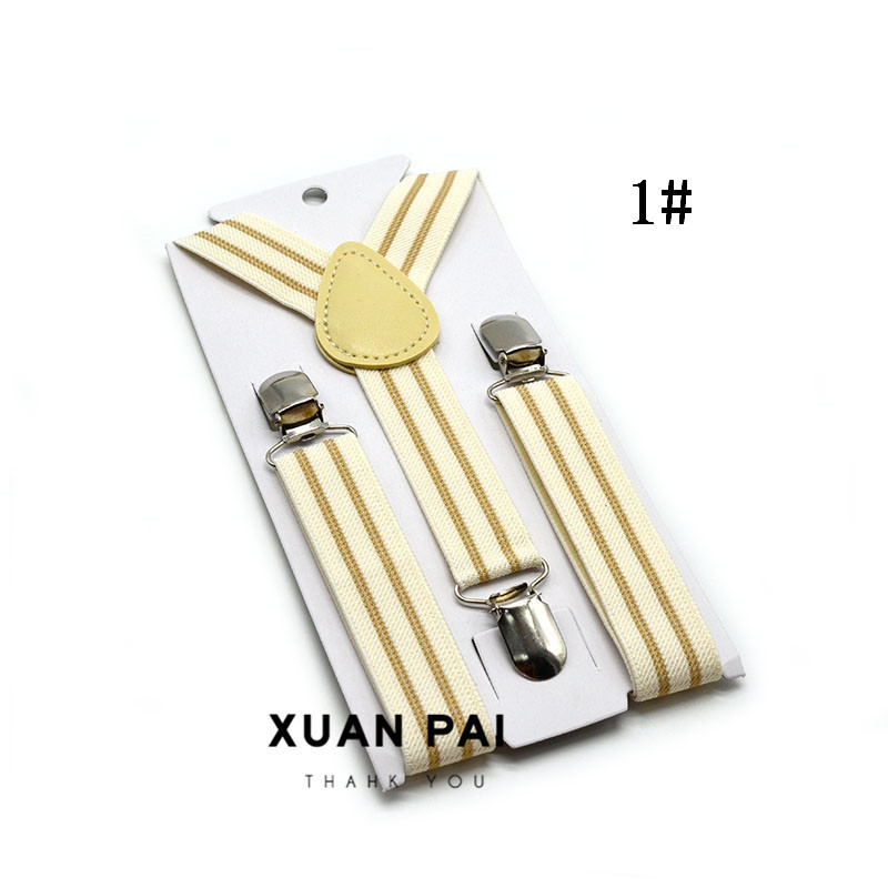 Picture of Children's 2.5cm Strap Clip Vintage Striped Series Boys and Girls Universal Suspender Belt Baby Autumn and Winter Pants Clip