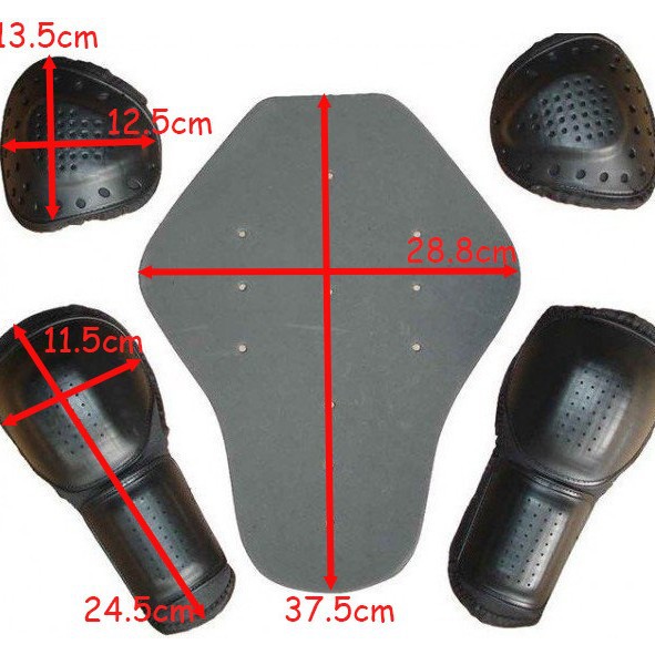 Picture of Riding Protectors Motorcycle Racing Riding Anti-fall Built-in Protectors 7-piece Back Protectors Knee Protectors Chest Protectors Elbow Protectors Shoulder Protectors