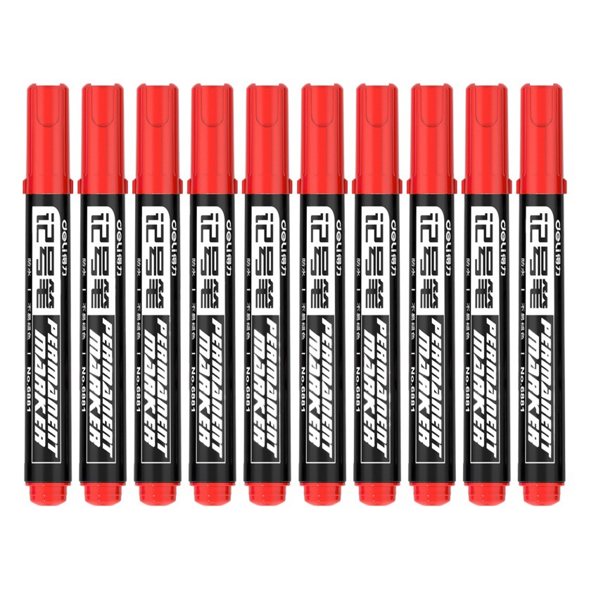 Deli Marker Thick Head Large Capacity Waterproof and Anti-Drying Logistics Express Special Oil Pen Hook Line Pen Stationery Wholesale
