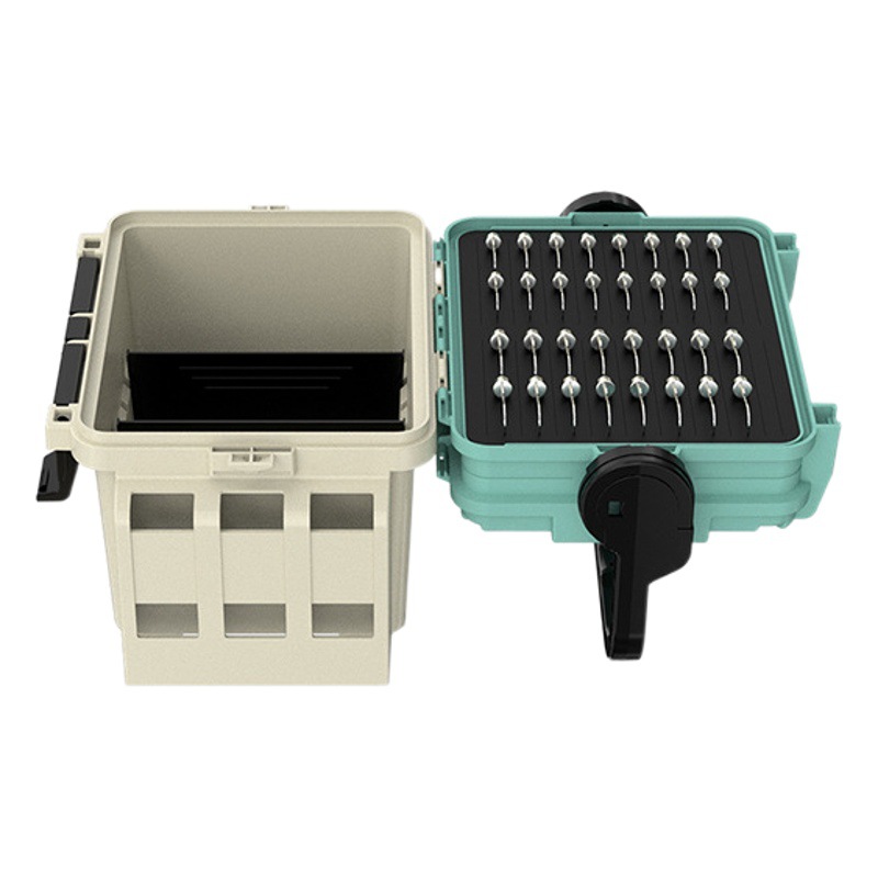 Mingbang Luya Fishing Box Outdoor Convenient Double Layer small size Fishing Box 7L Self-locking ABS Handle Outdoor Luya Box